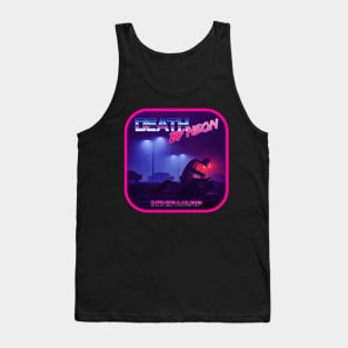 Death By Neon Album Mindwarp Logo Design - Official Product - cinematic synthwave / horror / berlin school / retrowave / dreamwave t-shirt Tank Top